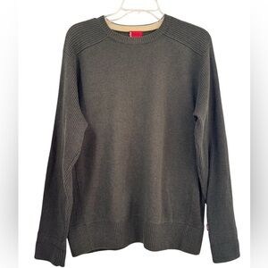 Levi's Green Crewneck Sweater with Fine Knit Texture